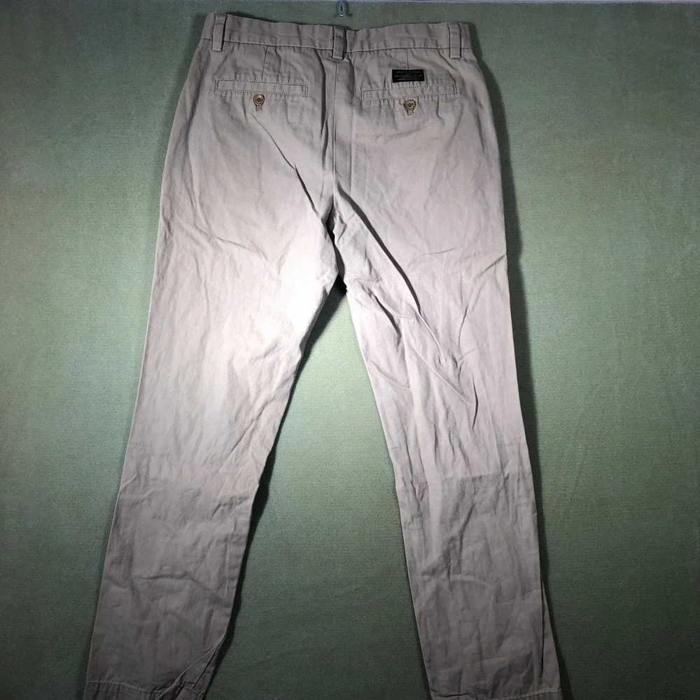 Banana Republic Aiden Chino Men 31x32 British Khaki Slim Fit Cotton Pants 934457
